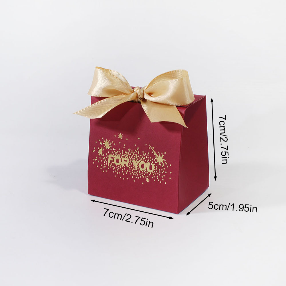 Elegant 5pcs Wedding Favors Gift Boxes with Satin Ribbon